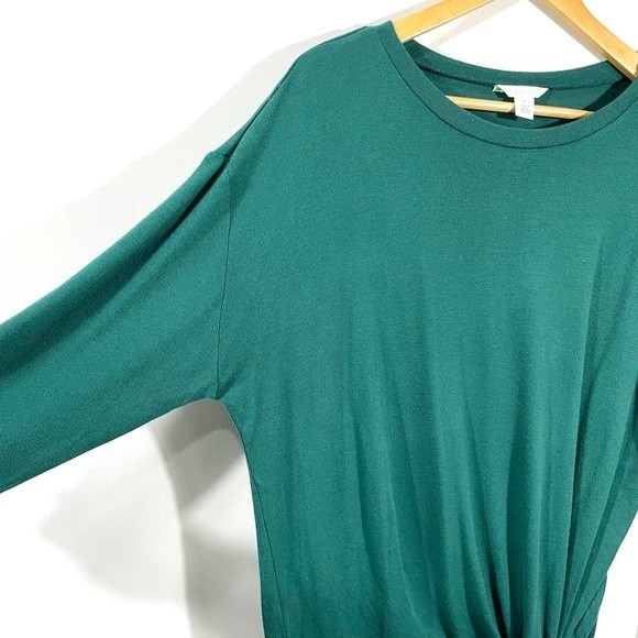 Caslon Green Dolman Sleeve Tie Front Sweater - Picture 9 of 10